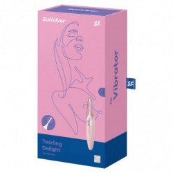 SATISFACTOR - VIBRADOR DE CLÍTORIS ROSA CON PUNTA GIRATORIA