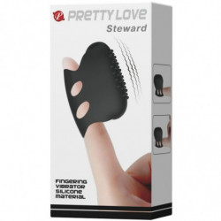 PRETTY LOVE - DEDAL DE VIBRACIÓN NEGRO PARA ADULTOS DE FLIRTACIÓN