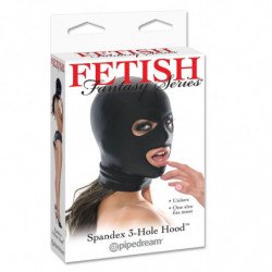 SERIE FANTASÍA FETICHISTA - CAPUCHA DE SPANDEX CON 3 AGUJEROS