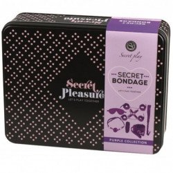 SECRETPLAY - CONJUNTO BDSM DE 8 PIEZAS MORADO/NEGRO