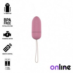ONLINE - HUEVO VIBRADOR CON CONTROL REMOTO, COLOR ROSA