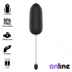 ONLINE - HUEVO VIBRATORIO IMPERMEABLE NEGRO