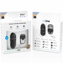 ONLINE - HUEVO VIBRADOR CON CONTROL REMOTO, NEGRO