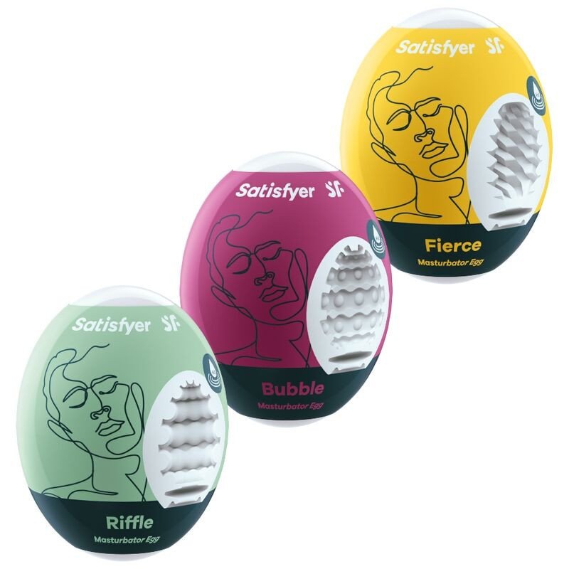 SATISFACTOR - 3 HUEVOS MASTURBADORES: RIFFLE, BUBBLE Y FIERCE