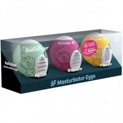 SATISFACTOR - 3 HUEVOS MASTURBADORES: RIFFLE, BUBBLE Y FIERCE