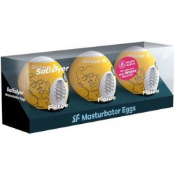 SATISFACTOR - 3 HUEVOS MASTURBADORES FIERCE