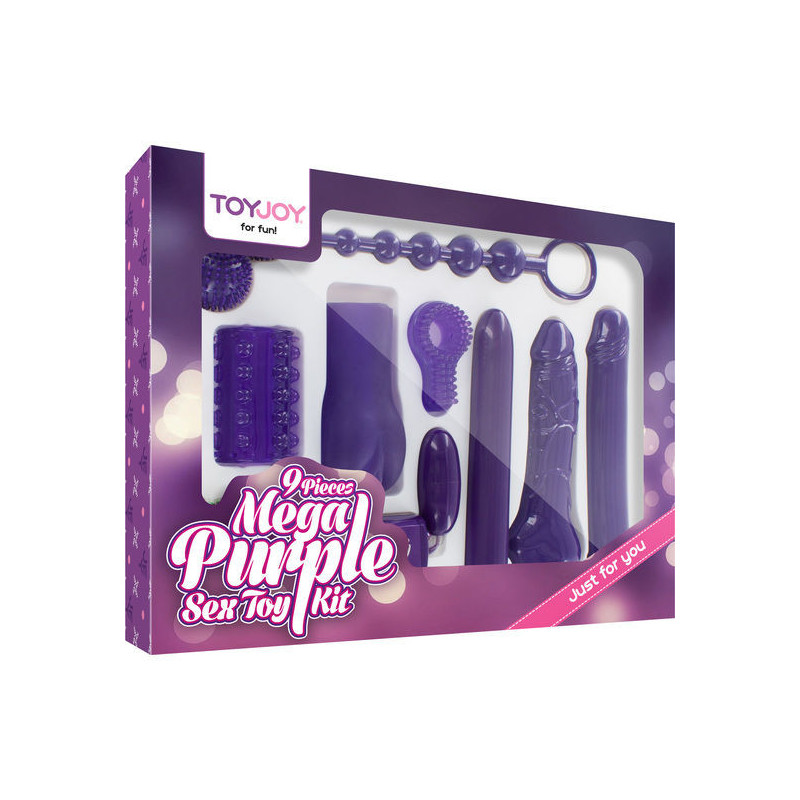 TOYJOY - KIT DE JUGUETES SEXUALES MEGA MORADO SOLO PARA TI