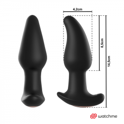 ANBIGUO WATCHME CONTROL REMOTO PLUG ANAL VIBRADOR CON ROTACIÓN DE PERLAS AMADEUS