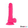 DIVERSIA - DILDO VIBRATORIO FLEXIBLE ROSA 20,5 CM -O- 4,2 CM