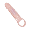 BAILE - FUNDA EXTENSORA DE PENE CON VIBRACIÓN Y CORREA NATURAL DE 13,5 CM
