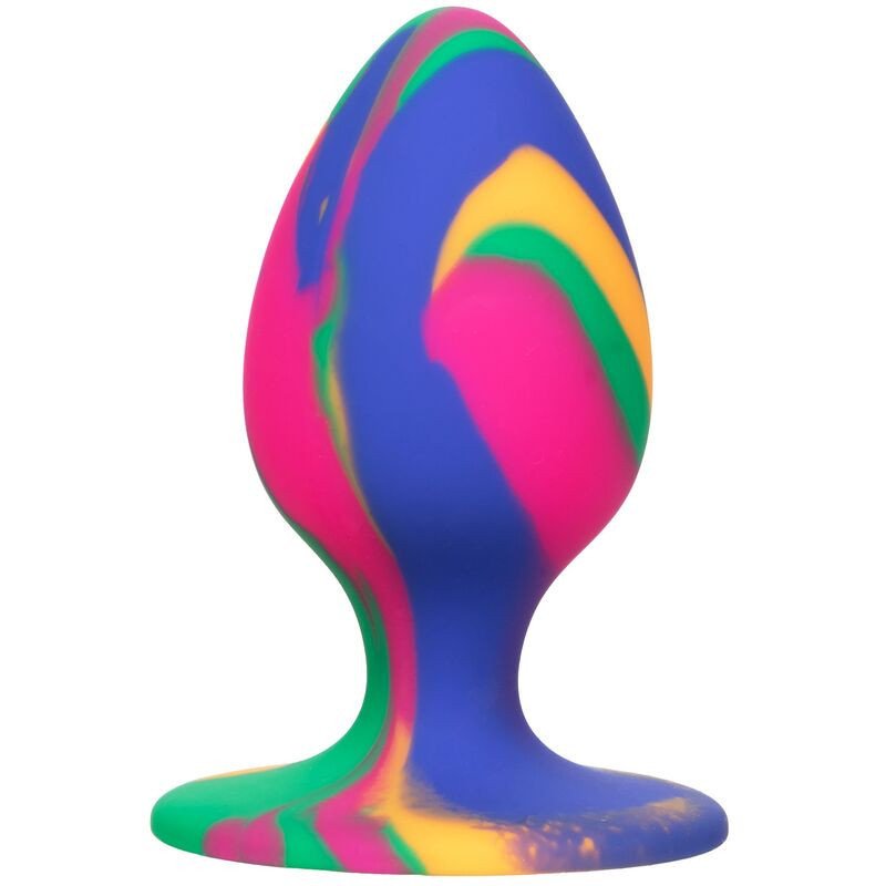CALEXOTICS - TAPÓN ANAL MEDIANO CON ESTAMPADO TIE-DYE Y DESCABELLADO