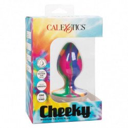 CALEXOTICS - TAPÓN ANAL MEDIANO CON ESTAMPADO TIE-DYE Y DESCABELLADO