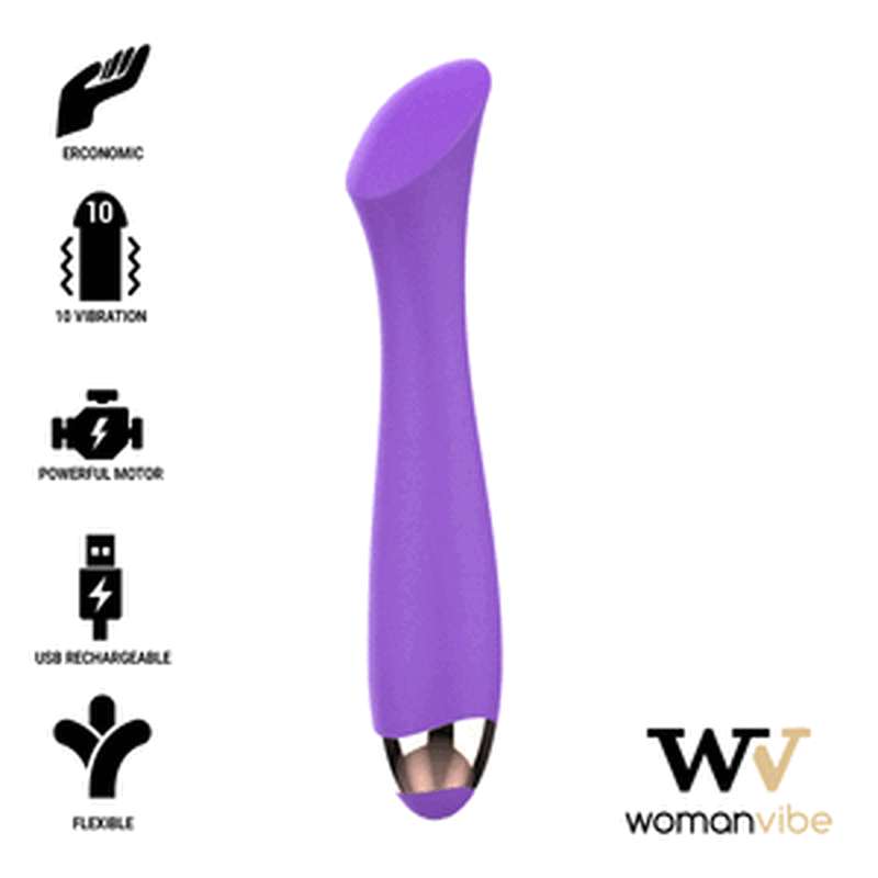 WOMANVIBE - VIBRADOR RECARGABLE DE SILICONA MANDY "K" POINT