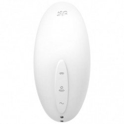 SATISFACTOR - AMANTE DE LA VULVA 2 ESTIMULADOR Y VIBRADOR DE PULSOS DE AIRE BLANCO