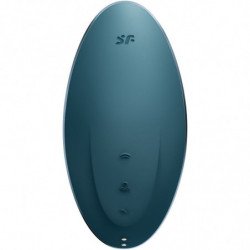SATISFACTOR - AMANTE DE LA VULVA 1 ESTIMULADOR Y VIBRADOR DE PULSOS DE AIRE AZUL