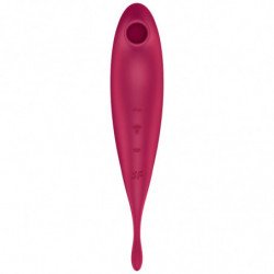 SATISFYER TWIRLING PRO+ ESTIMULADOR Y VIBRADOR - ROJO