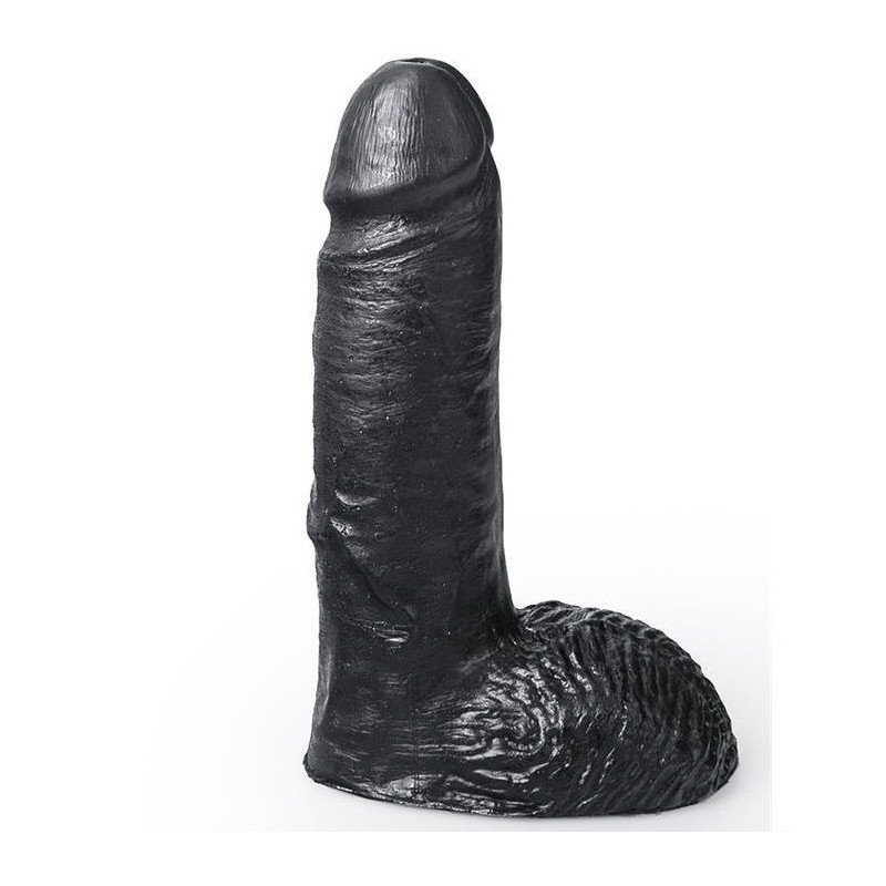 SISTEMA DE COLGA - DILDO DE COLOR NEGRO MARCEL 17 CM