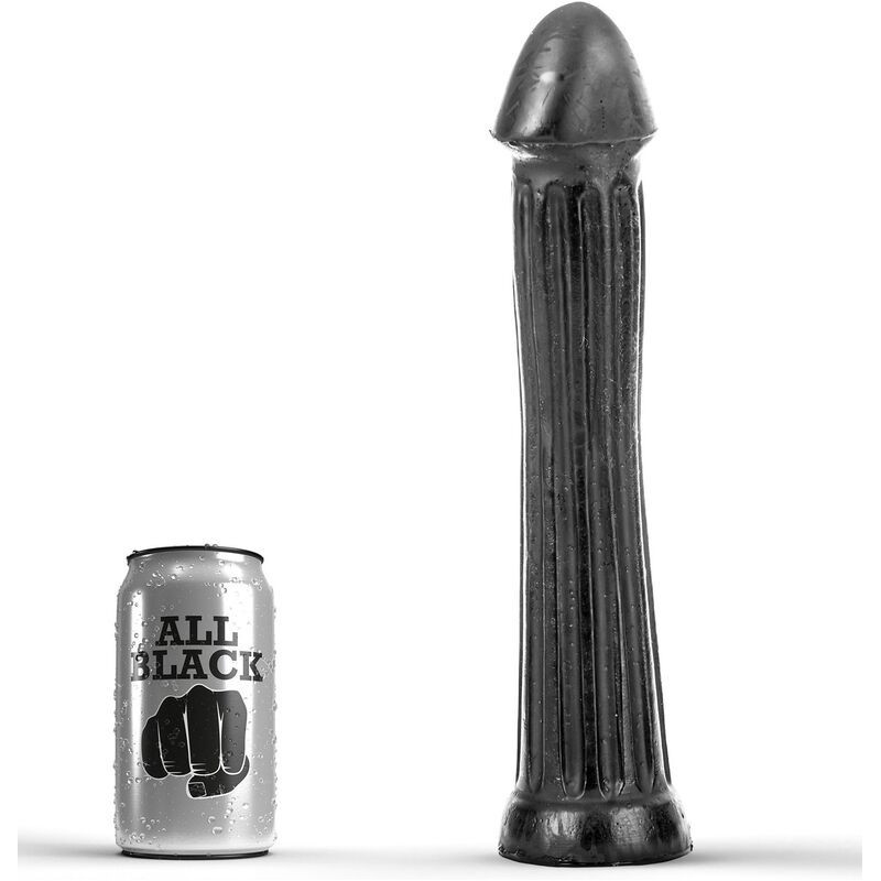 ALL BLACK - DILDO CON ENCHUFE DE 31 CM