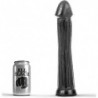 ALL BLACK - DILDO CON ENCHUFE DE 31 CM