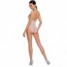 PASSION WOMAN BS087 BODYSTOCKING BLANCO TALLA UNICA