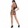 PASSION - BODY STOCKING PARA MUJER BS089 NEGRO TALLA ÚNICA