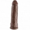 KING COCK 12" PENE REALISTICO MARRON 30.48 CM