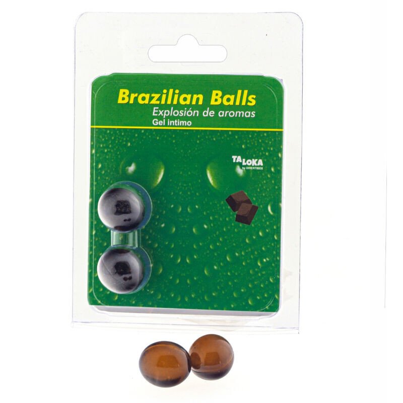 TALOKA - 2 BOLAS BRASILEÑAS DE GEL ÍNTIMO DE CHOCOLATE