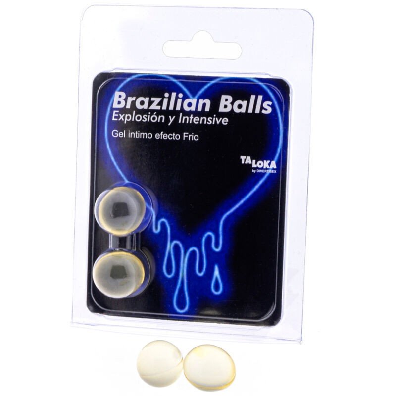 TALOKA - 2 BOLAS BRASILEÑAS CON EFECTO FRÍO Y VIBRACIÓN, GEL EXCITANTE