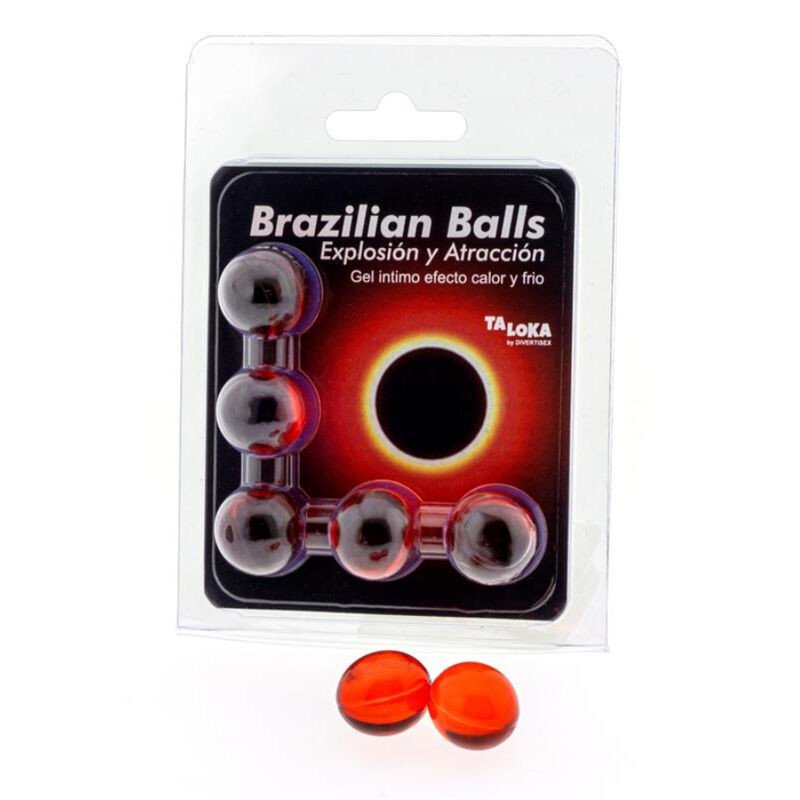 TALOKA - 5 BOLAS BRASILEÑAS CON EFECTO FRÍO Y CALIENTE, GEL EXTRAORDINARIO