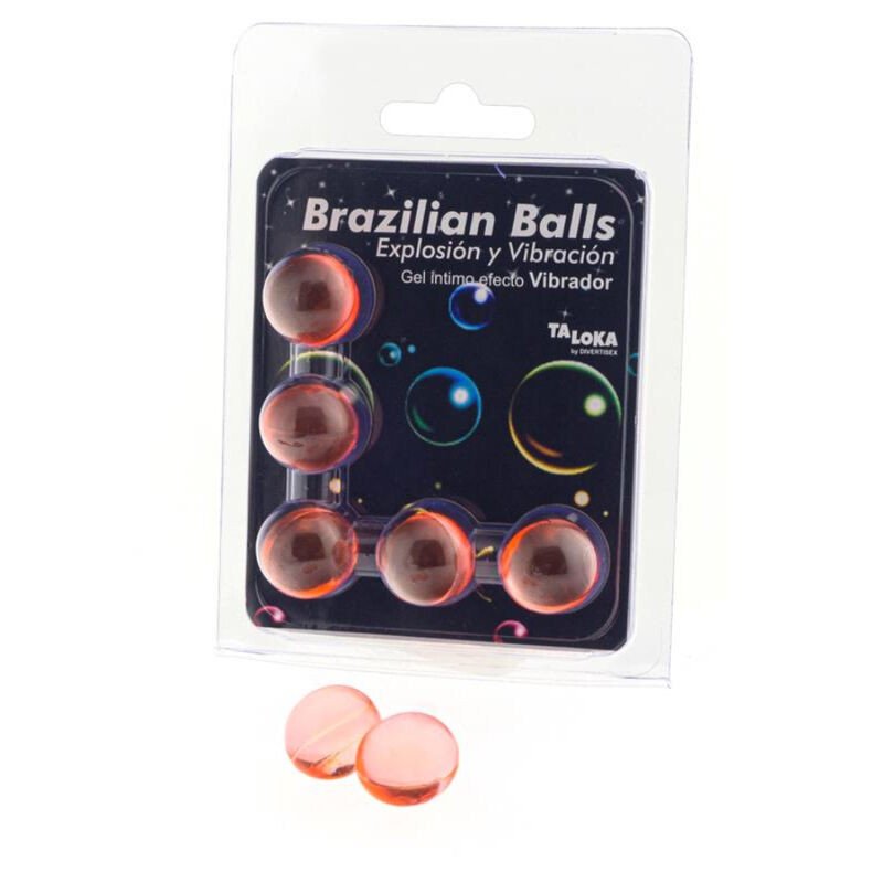 TALOKA - 5 BOLAS BRASILEÑAS CON EFECTO VIBRATORIO Y GEL EXCITANTE