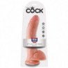 KING COCK - 9 DILDOS DE CARNE CON TESTÍCULOS 22,9 CM