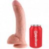 KING COCK - 9 DILDOS DE CARNE CON TESTÍCULOS 22,9 CM