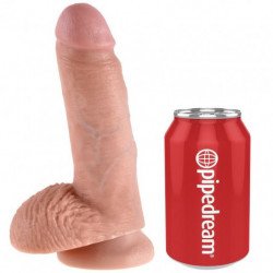 KING COCK - 7 DILDOS DE CARNE CON TESTÍCULOS 17,8 CM