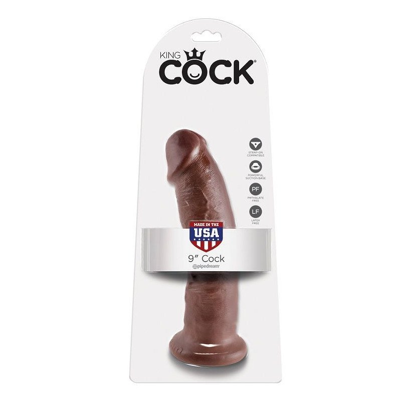 KING COCK - 9 DILDOS MARRONES 22,9 CM