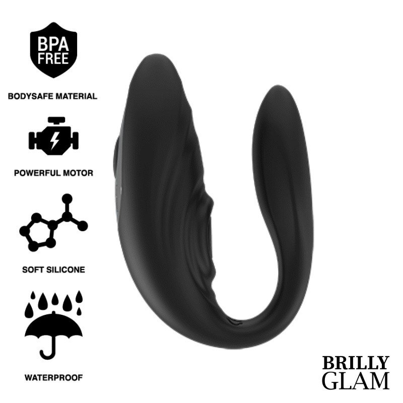 BRILLY GLAM - CONTROL REMOTO PARA PAREJAS CON ACTIVIDAD DE PULSACIÓN Y VIBRACIÓN