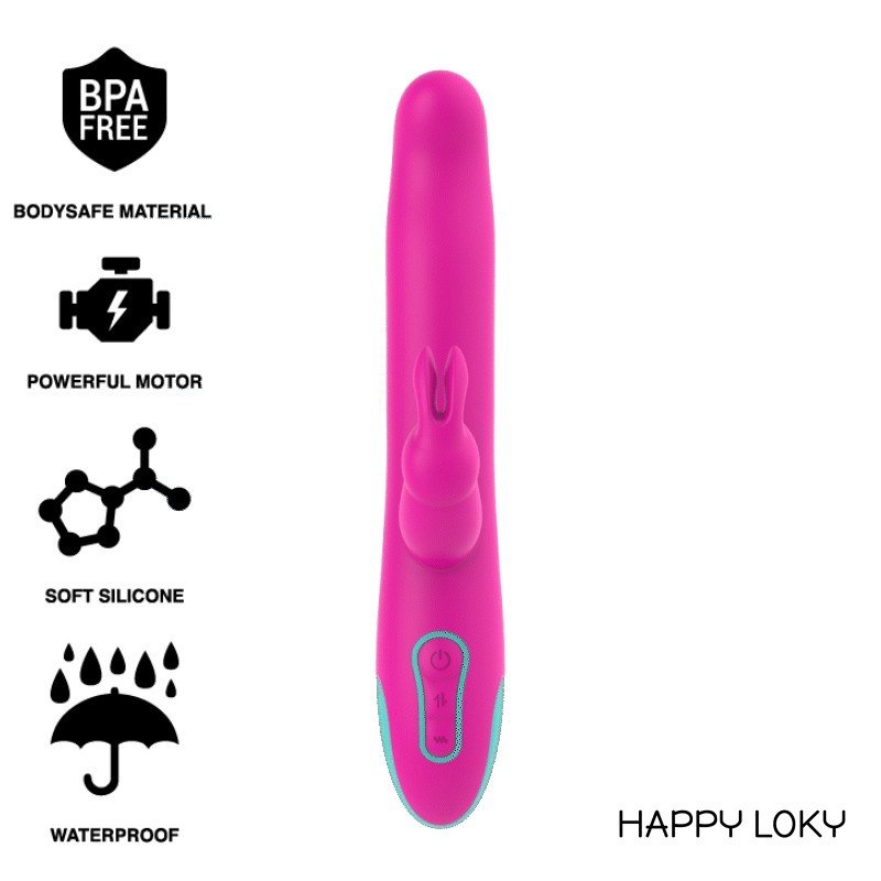 HAPPY LOKY - VIBRADOR Y ROTADOR PLUTO RABBIT + CONTROL REMOTO WATCHME