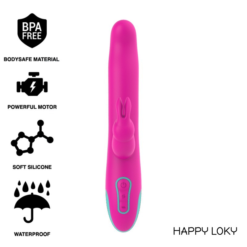 HAPPY LOKY - VIBRADOR Y ROTADOR PLUTO RABBIT + CONTROL REMOTO WATCHME