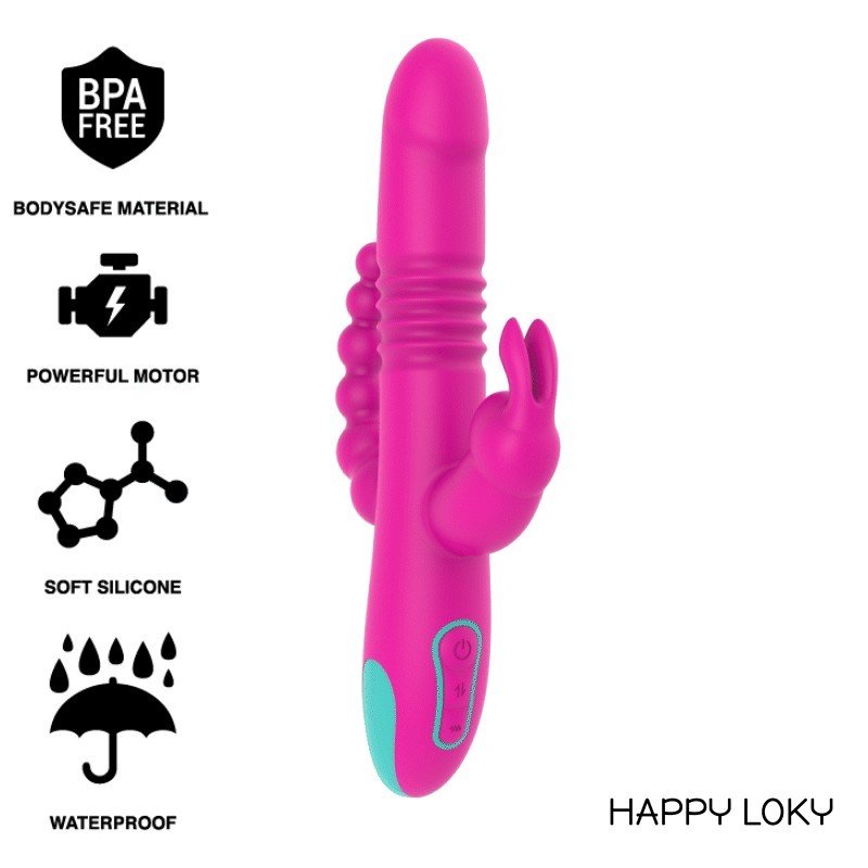 HAPPY LOKY - TRIPLE ESTIMULACIÓN DONALD: ANAL, PUNTO G Y CLÍTORIS + CONTROL REMOTO WATCHME