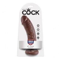 KING COCK 8" PENE MARRON...