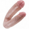 KING COCK - U-SHAPED LARGE DOUBLE TROUBLE FLESH 17.8 CM