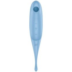 SATISFACTOR - ESTIMULADOR Y VIBRADOR DE PULSO DE AIRE GIRO PROFESIONAL AZUL