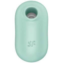 SATISFYER - PRO TO GO 2 ESTIMULADOR Y VIBRADOR DE DOBLE PULSO DE AIRE VERDE