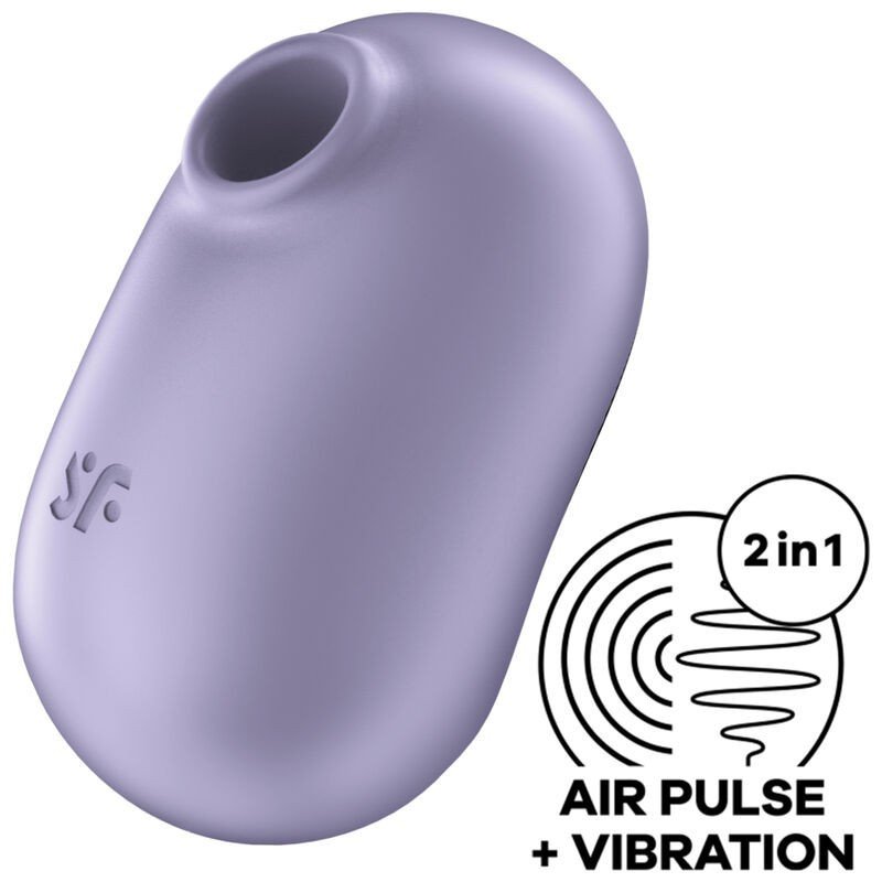 SATISFACTOR - PRO TO GO 2 ESTIMULADOR Y VIBRADOR DE DOBLE PULSO DE AIRE VIOLETA