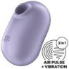 SATISFACTOR - PRO TO GO 2 ESTIMULADOR Y VIBRADOR DE DOBLE PULSO DE AIRE VIOLETA