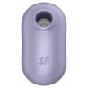SATISFYER - PRO TO GO 2 ESTIMULADOR Y VIBRADOR DE DOBLE PULSO DE AIRE VIOLETA