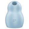SATISFACTOR - PRO TO GO 1 ESTIMULADOR Y VIBRADOR DE DOBLE PULSO DE AIRE AZUL