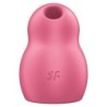 SATISFYER - PRO TO GO 1 ESTIMULADOR Y VIBRADOR DE DOBLE PULSO DE AIRE ROJO