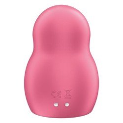 SATISFACTOR - PRO TO GO 1 ESTIMULADOR Y VIBRADOR DE DOBLE PULSO DE AIRE ROJO