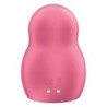 SATISFYER - PRO TO GO 1 ESTIMULADOR Y VIBRADOR DE DOBLE PULSO DE AIRE ROJO