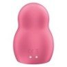 SATISFACTOR - PRO TO GO 1 ESTIMULADOR Y VIBRADOR DE DOBLE PULSO DE AIRE ROJO